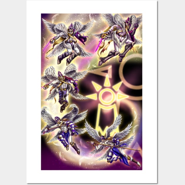 Angemon Digivolve to MagnaAngemon Wall Art by kaemcspadden@gmail.com